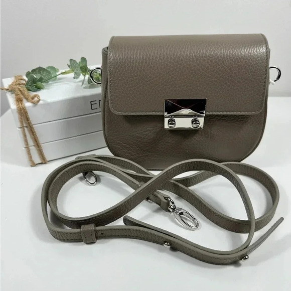 NWT Italy 100% Premium Leather Handbag Limited Small Crossbody Purse - Picture 9 of 9